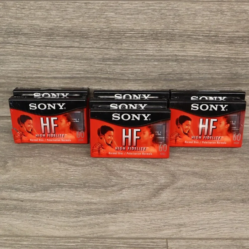 Sony HF High Fidelity 60 Minute Audio Cassette Normal Bias Blank Tapes X 7